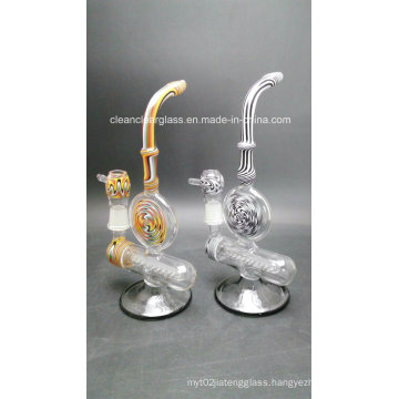 High Quality Wholesale Colored Glass Smoking Pipe Oil Rig Vapor Rig with Inliner Perc